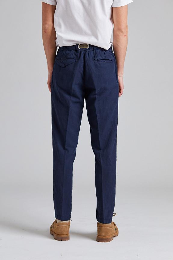 White Sand Greg Soft Lyocell Trouser Navy-3